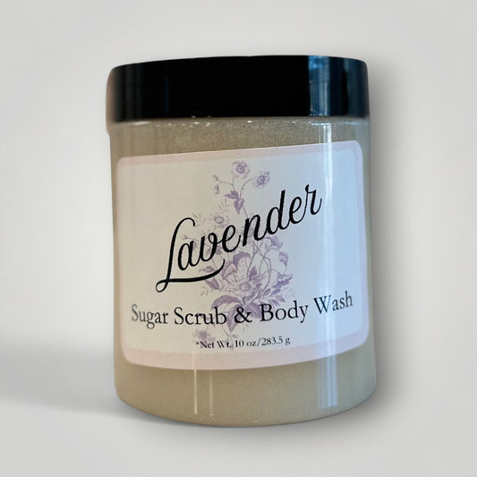 Lavender Sugar Scrub and Body Wash - 10 oz